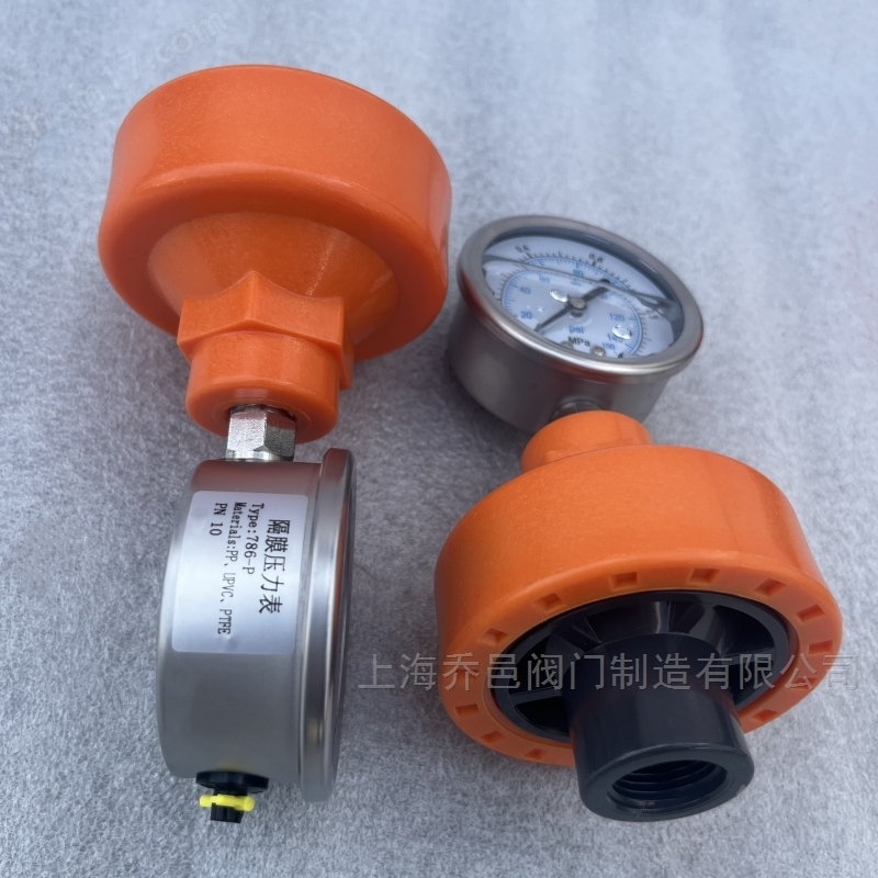 786-P隔膜压力表 786-V全塑PVDF隔膜压力表